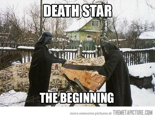 Darth Vader Cutting Wood Funny Picture