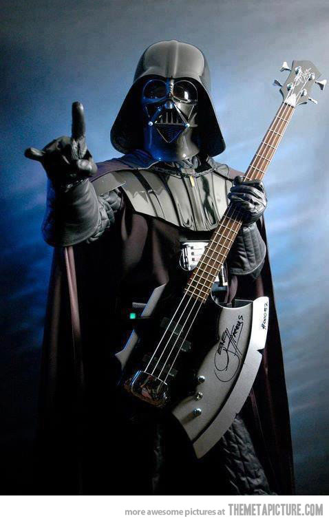 Darth Vader With Axe Guitar Funny Picture