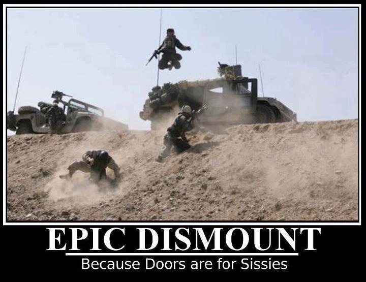 Epic Dismount Funny Military Poster