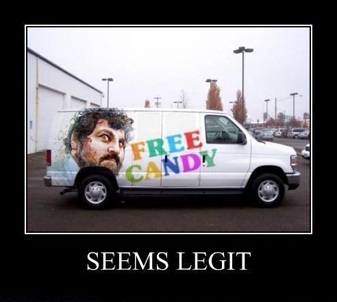 Free Candy Funny Van Poster