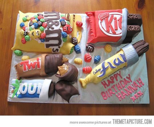 Funny Candy Bar Cake Picture