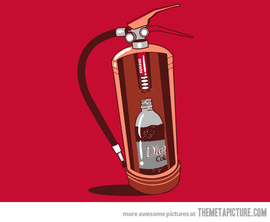 Funny Fire Extinguisher Diet Coke Picture
