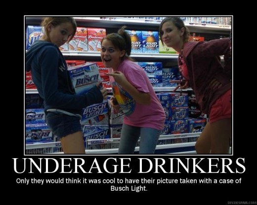 Funny Lol Underage Drinkers Poster