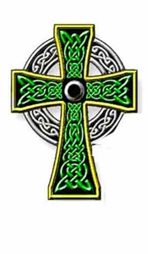 Green Cross Celtic Tattoo Design Idea
