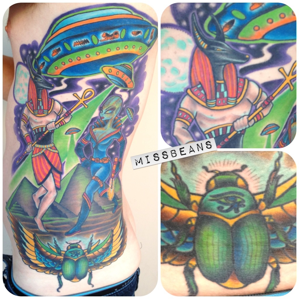 Green Ink Ancient Alien Tattoo Ideas