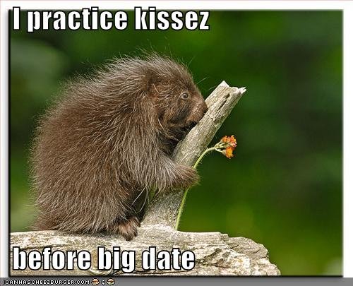 I Practice Kissez Funny Animal Picture