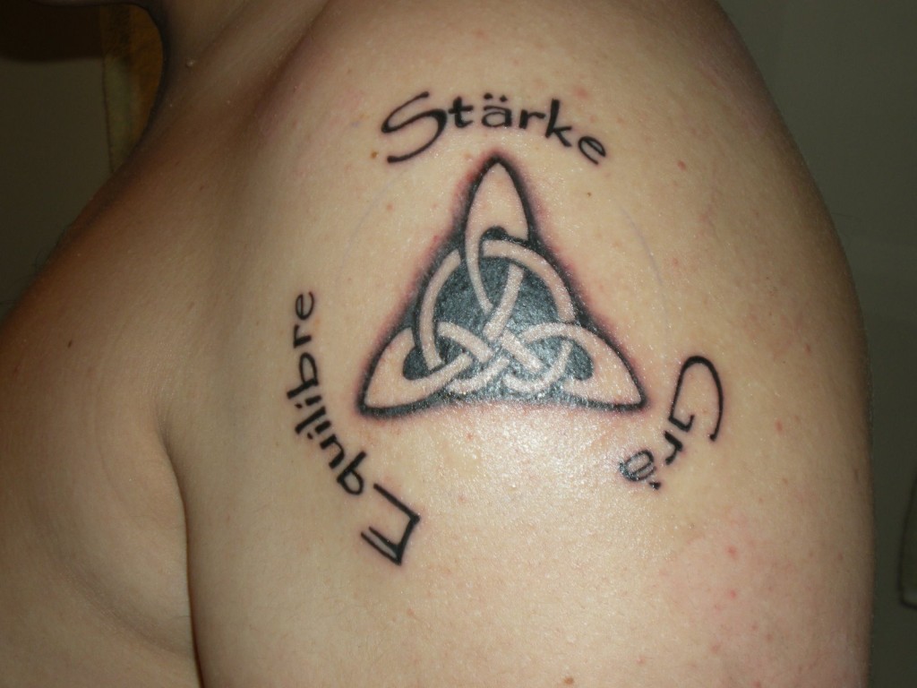Left Shoulder Celtic Tattoo For Men