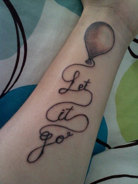 Let It Go - Balloon Tattoo on Wrist