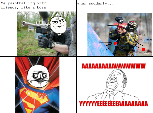 Me Paintballing With Friends Like A Boss Funny Picture