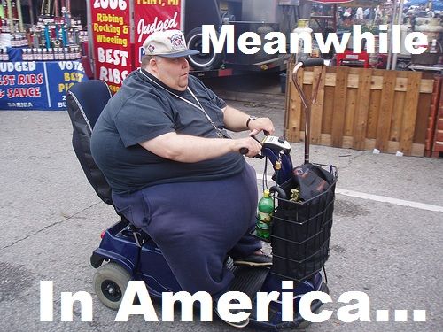 Meanwhile In America Funny Fat Lol Man Picture