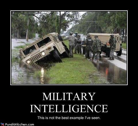 Military Intelligence Funny Poster