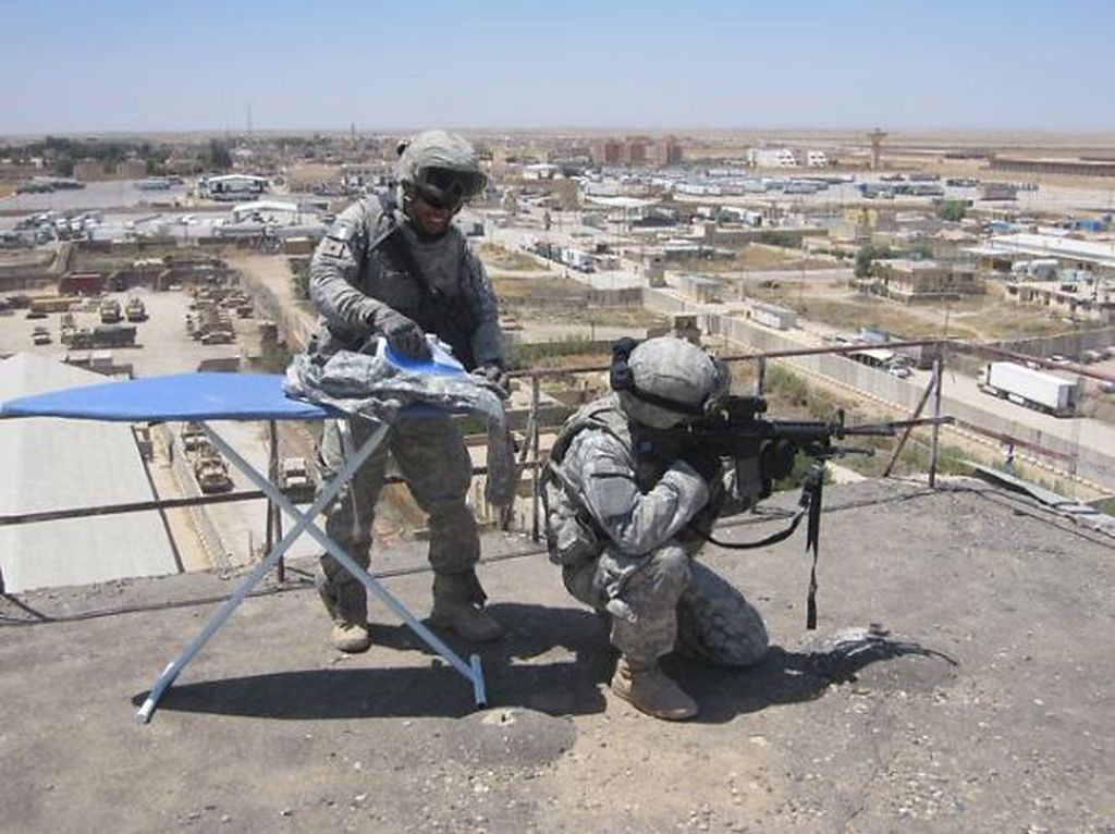 Military Ironing Dress Funny Picture