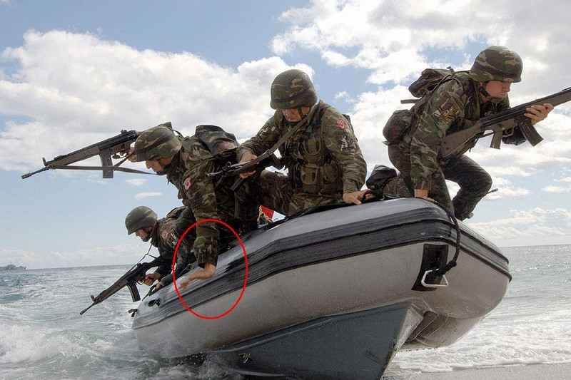 Military Jumping From Boat Funny Picture