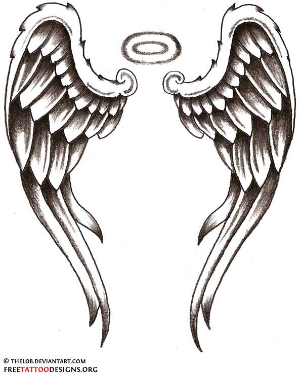 Nice Angel Wings Tattoo Designs