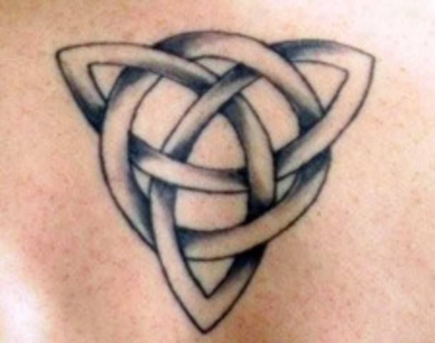 Nice Black And Grey Celtic Knot Tattoo Image