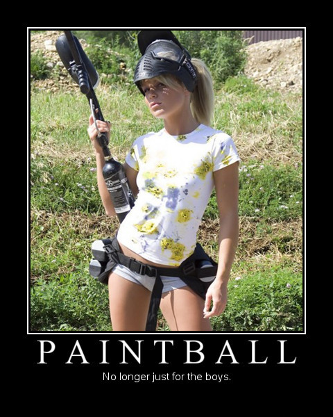 No Longer Just For The Boys Funny Paintball Poster