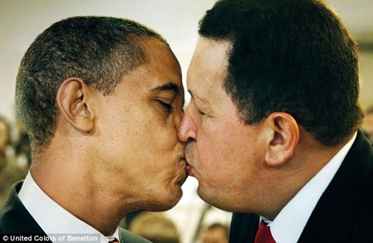 Obama And Kim Jong Un Funny Kissing Picture