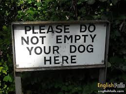 Please Do Not Empty Your Dog Here Funny English Image