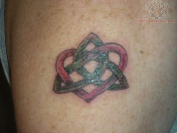 Red And Green Celtic Knot Tattoo