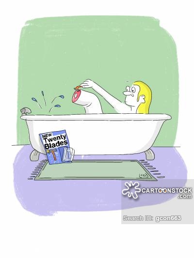 Shaving Accident Funny Razor Cartoon Picture