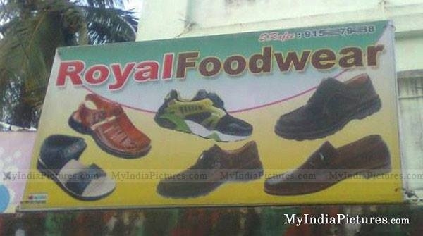 Shop Board Spelling Mistake Royal Foodwear Funny English Picture