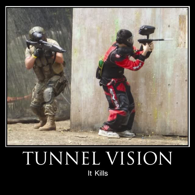 Tunnel Vision Funny Paintball Poster