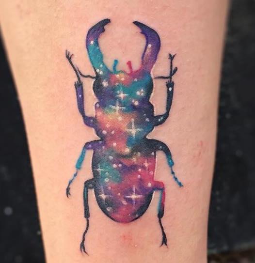 Unique Colorful Beetle Tattoo Design By Jason Adelinia
