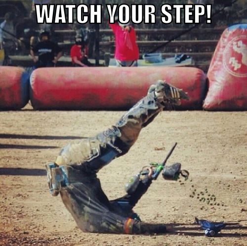 Watch Your Step Funny Paintball Picture