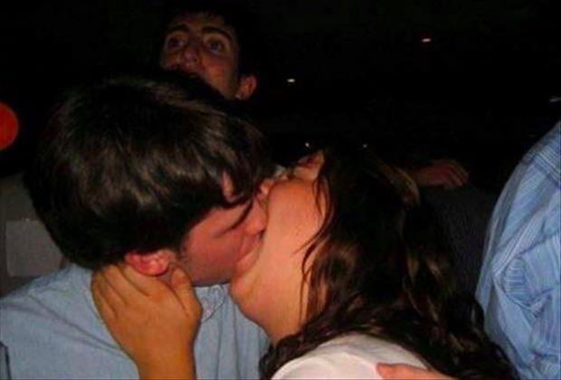 Weird Couple Funny Kissing Picture