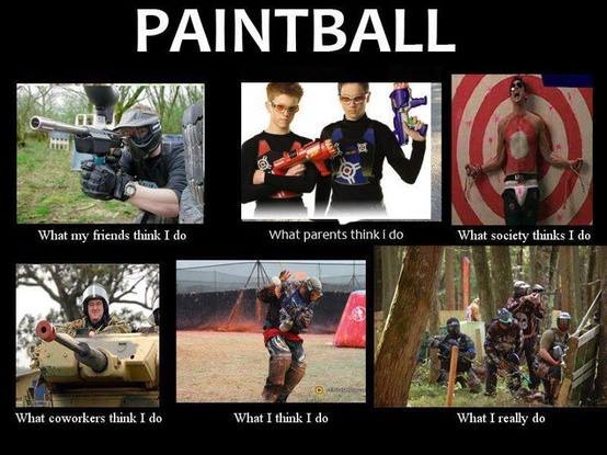 What My Friends Think I Do Funny Paintball Picture
