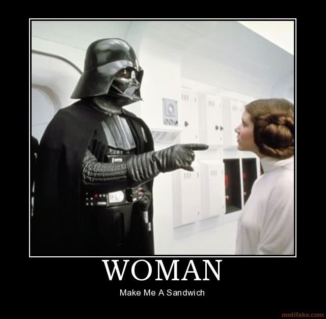 Woman Make Me A Sandwich Darth Vader Funny Poster