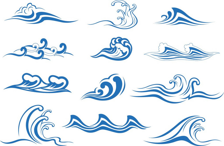 Awesome Water Wave Tattoo Flash