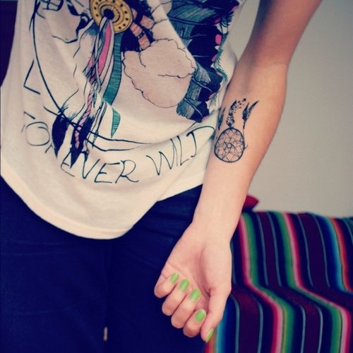 Best Dreamcatcher Tattoo On Girl Left Arm