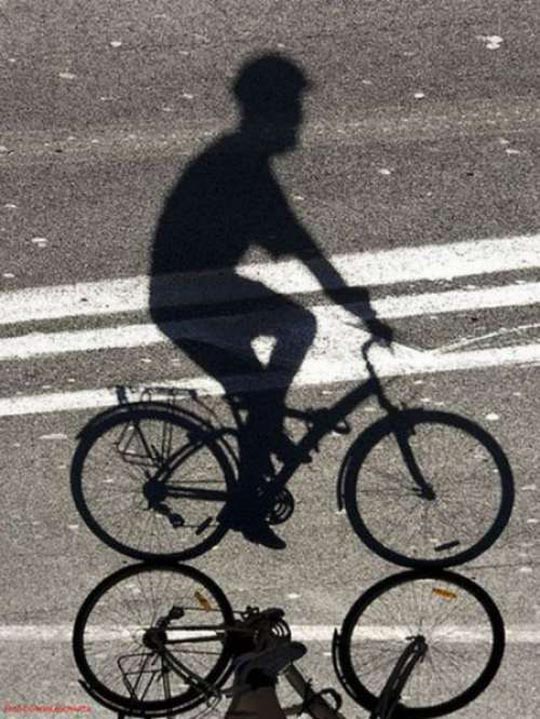 Bicycle Riding Funny Unusual Angle Picture