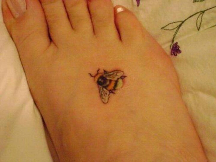 Bumblebee Tattoo On Foot