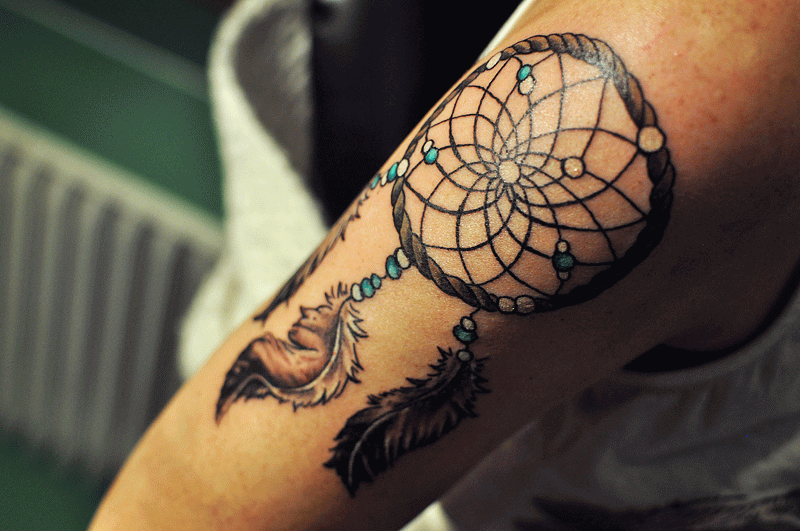 32+ Dreamcatcher Tattoos On Arm.