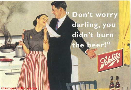 Don't Worry Darling You Didn't Burn The Beer Funny Vintage Meme