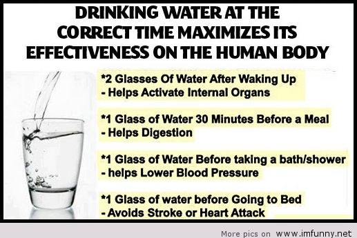 Drinking Water At The Correct Time Funny Picture