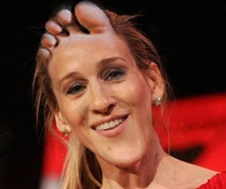 Foot Face Photoshopped Funny Celebrity Picture
