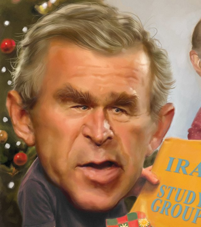 George Bush Reading Funny Celebrity Picture