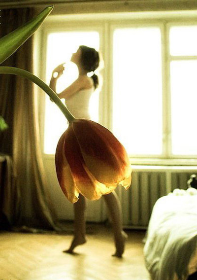 Girl With Flower Skirt Funny Unusual Angle Picture