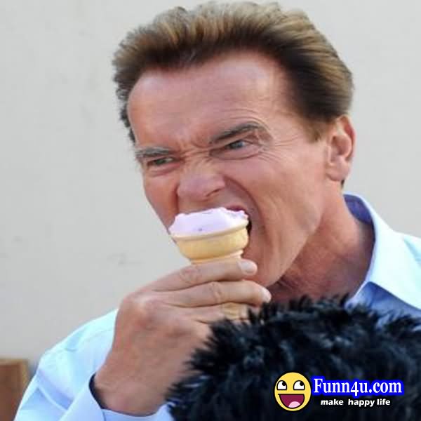 Hollywood Celebrity Eating Ice cream Funny Picture