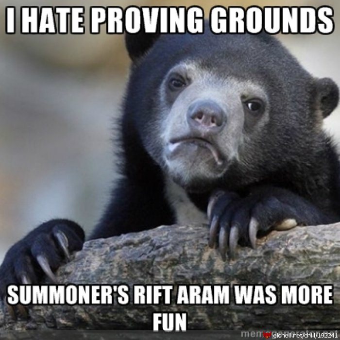 I Hate Proving Grounds Funny Sad Bear Image