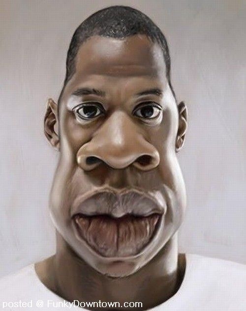Jay Z Caricatures Face Funny Celebrity Picture