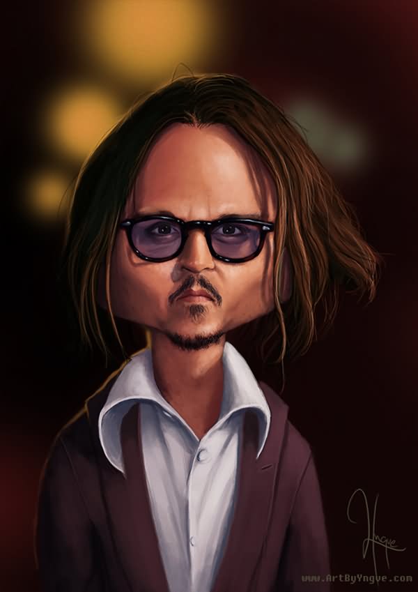 Johnny Depp Caricatures Face Funny Celebrity Picture