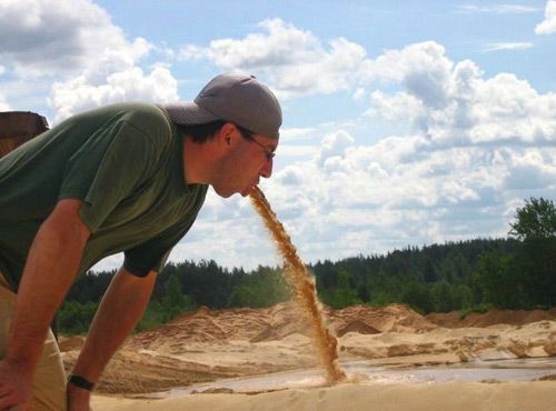 Man Vomiting Funny Unusual Angle Picture