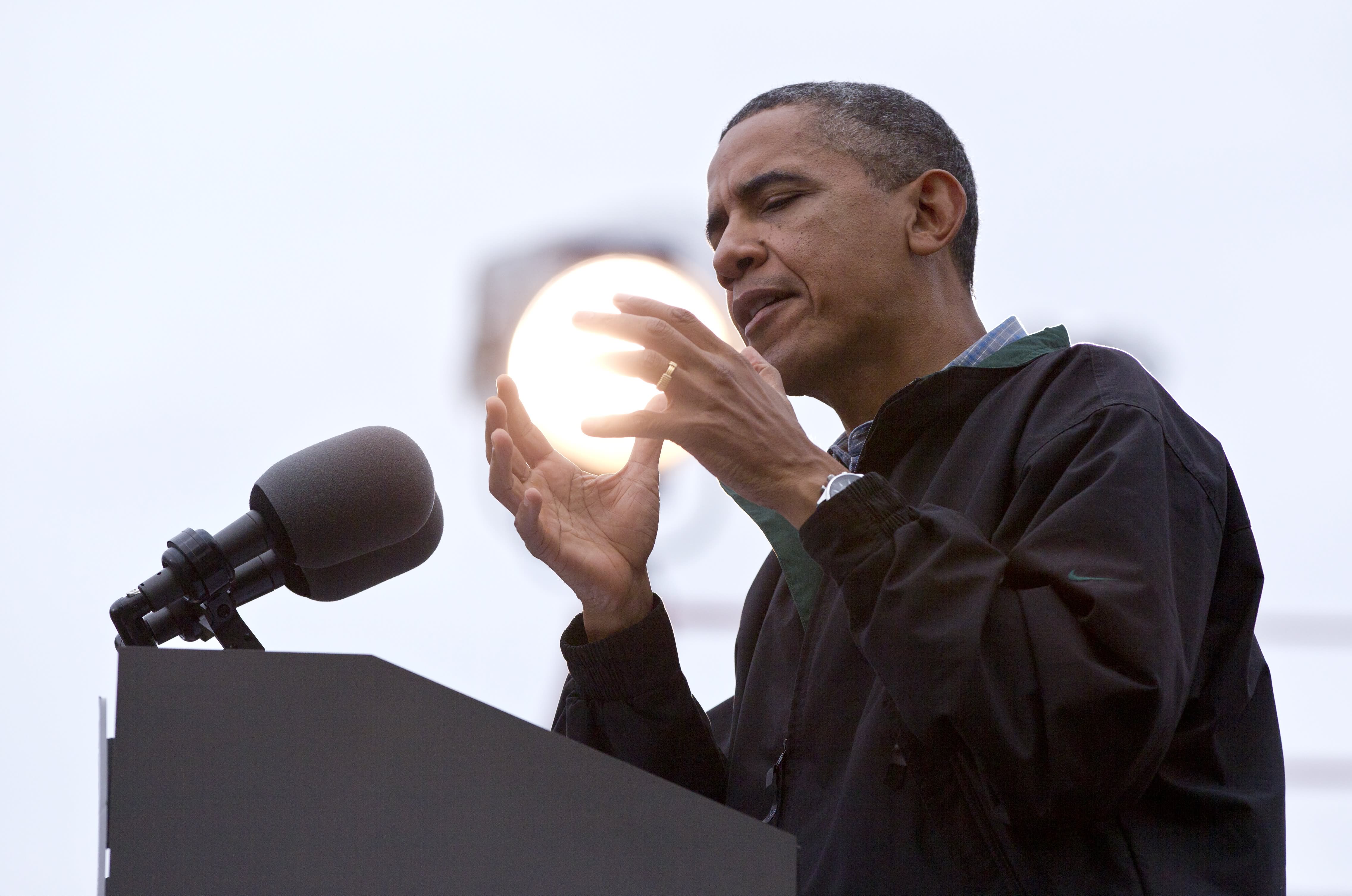 Obama Speech Funny Unusual Angle Picture