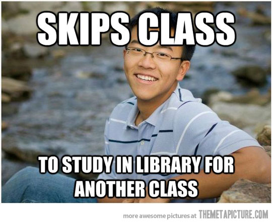 Skips Class Funny Asian Student Meme