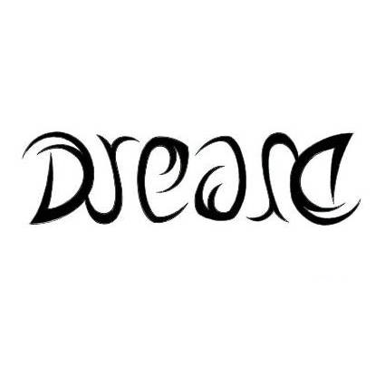 Amazing Ambigram Dream Lettering Tattoo Design