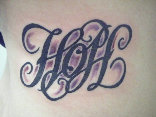 Amazing Ambigram Hope Lettering Tattoo Design